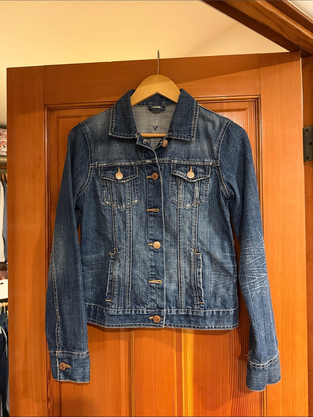 American Eagle Outfitters Dark Blue Denim Jacket